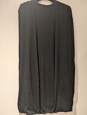 Maison Martin Margiela 2011 Black Sleeveless Draped Shift Cape Dress